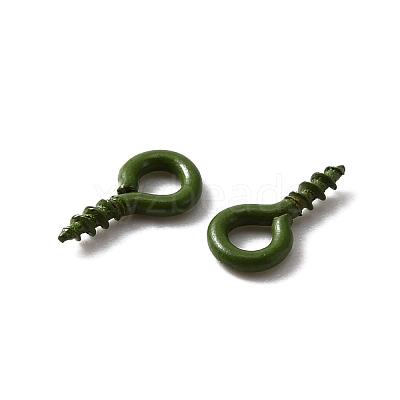 Stoving Varnish 100Pcs Iron Screw Eye Pin Peg Bails FIND-WH0036-29G-1