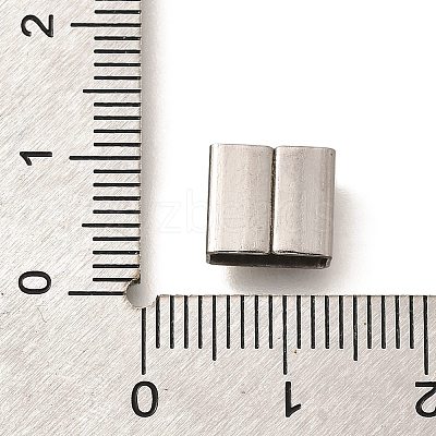 Letter Style 304 Stainless Steel Square Slide Charms STAS-L132-14V-1