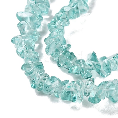 Spray Painted Transparent Glass Beads Strands GLAA-P060-01B-04-1