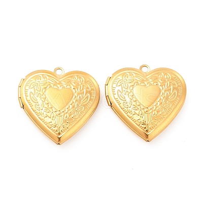 Ion Plating(IP) 304 Stainless Steel Locket Pendants X-STAS-G146-20G-1