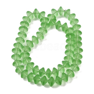 Frosted & Baking Paint Transparent Glass Beads Strands GL-CBA2ED2-03D-1