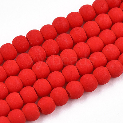 Opaque Glass Beads Strands X-GLAA-T032-P4mm-MD04-1