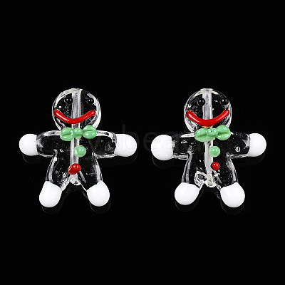 Gingerbread Man Handmade Lampwork Beads LAMP-G150-04C-1