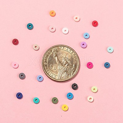 24 Colors Handmade Polymer Clay Beads CLAY-X0011-03A-1