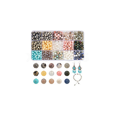 750Pcs 15 Styles Mixed  Gemstone Baeds G-NB0005-42D-1