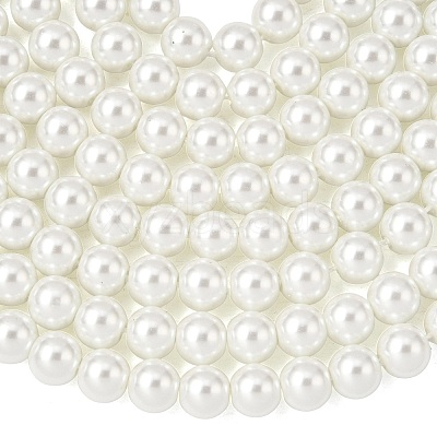 Eco-Friendly Dyed Glass Pearl Round Beads Strands HY-A008-8mm-RB001-1