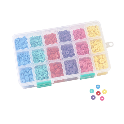 6 Colors Handmade Polymer Clay Beads CLAY-JP0001-04-1