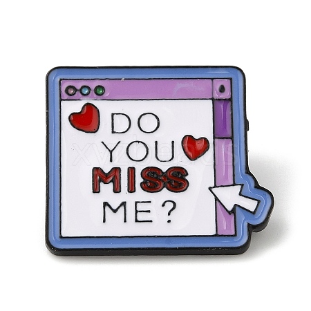 Valentine's Day Word Do You Miss Me & Heart Enamel Pins JEWB-G032-03A-1