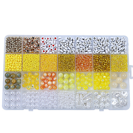 DIY 28 Style Resin & Acrylic & ABS Beads Jewelry Making Finding Kit DIY-NB0012-03H-1