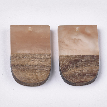 Resin & Walnut Wood Pendants RESI-S358-34B-1