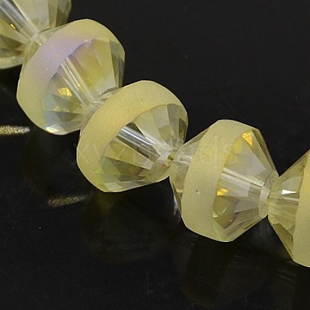 Electroplate Glass Beads Strands EGLA-J037-C-F01-1