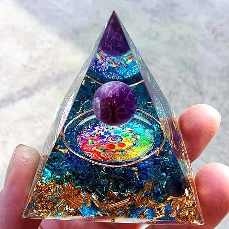 Orgonite Pyramid Resin Display Decorations PW23053142694-1