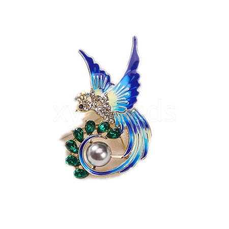 Bird Alloy Rhinestone Brooch PW-WG7CC96-03-1