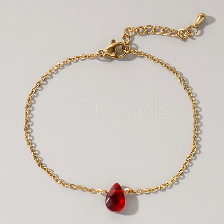 Natural Ruby Link Bracelets KS1382-4-1