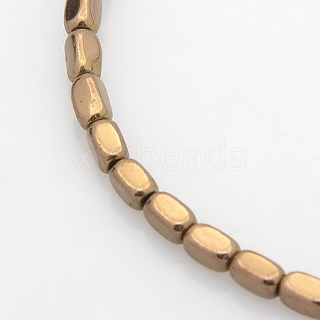 Electroplate Non-magnetic Synthetic Hematite Beads Strands G-J213D-04-1