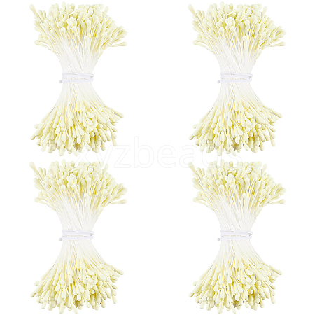 Gypsum with Cotton Cord Artificial Flower Core DIY-WH20007-36A-02-1