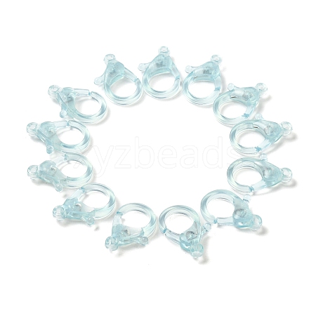 Transparent Plastic Lobster CLaw Clasps KY-H005-A02-1