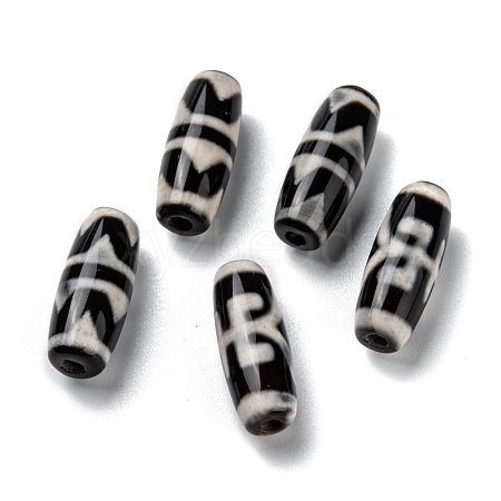 Tibetan Style dZi Beads TDZI-D009-01D-06-1