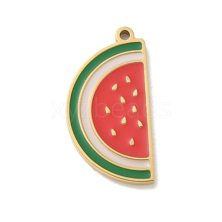 304 Stainless Steel Enamel Pendants STAS-I322-84G-G-1