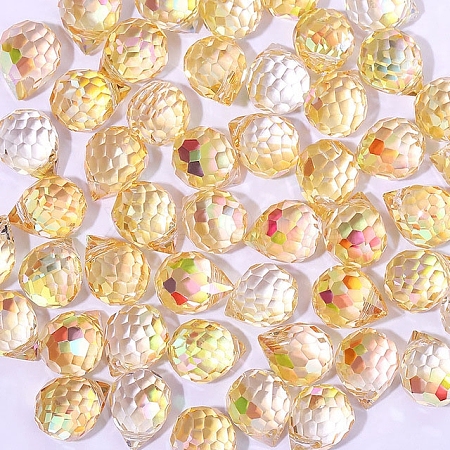 50Pcs Strawberry Transparent Glass Charms PW-WGCC72C-12-1