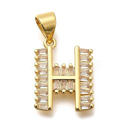 Rack Plating Brass Micro Pave Cubic Zirconia Pendants KK-L226-100G-H-1