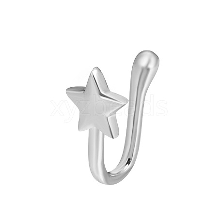 Star Brass Clip-on Nose Septum Rings WG32032-13-1