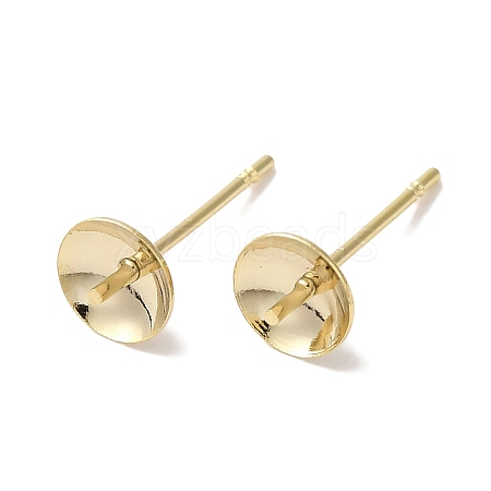 Brass Studs Earrings Finding KK-K383-01D-G-1