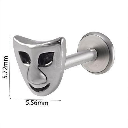 304 Stainless Steel Threadless Labret Stud WG47083-06-1