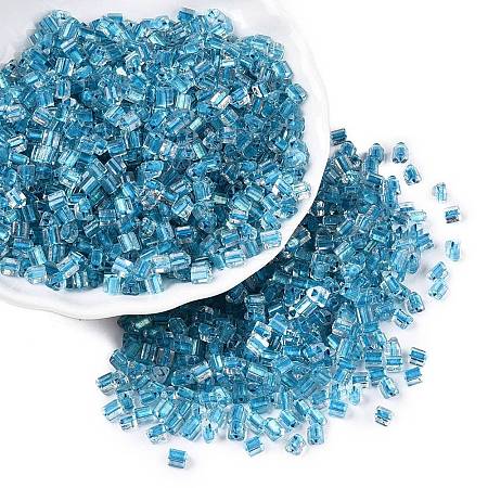 6/0 Transparent Inside Colours Glass Seed Beads SEED-N006-003D-1