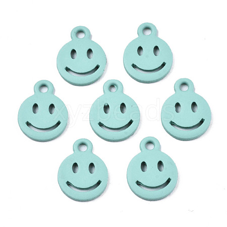 Spray Painted Alloy Charms PALLOY-T075-121G-RS-1