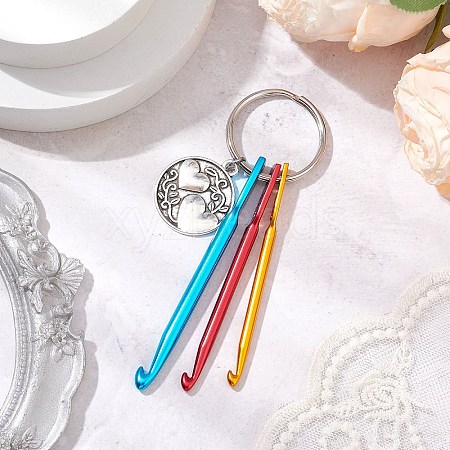 Aluminum Crochet Hooks Keychain KEYC-JKC01013-06-1