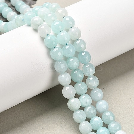 Natural White Jade Bead Strands G-R346-8mm-17-1