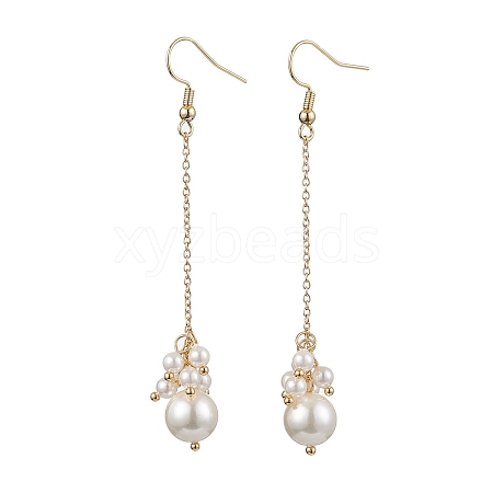 Shell Pearl Beaded Dangle Earring EJEW-TA00516-1