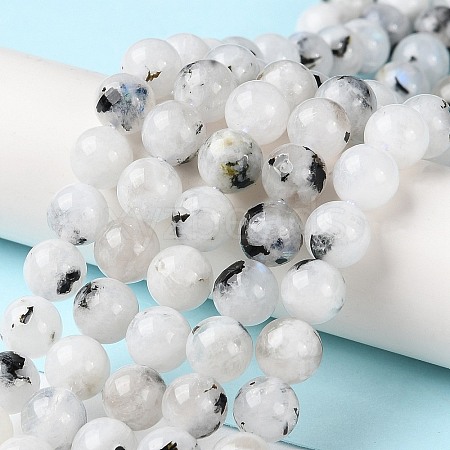 Natural Rainbow Moonstone Beads Strands G-Q1001-A05-02-1