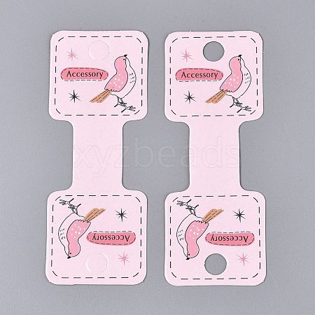 Fold Over Cardboard Paper Jewelry Display Cards for Necklace & Bracelet Storage CDIS-N004-16-1