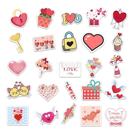 Valentine's Day Themed Paper Stickers VALE-PW0001-108-1