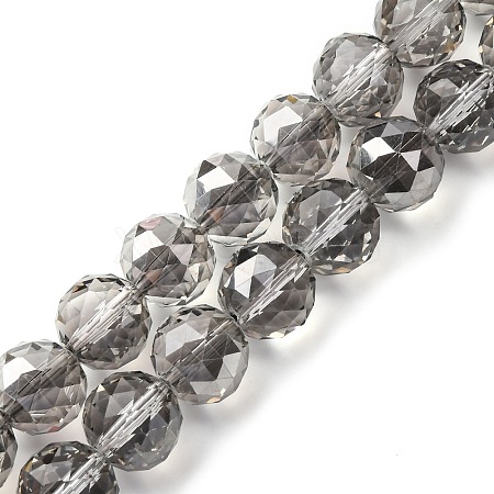 Transparent Electroplate Glass Beads Strands EGLA-N002-34E-F02-1