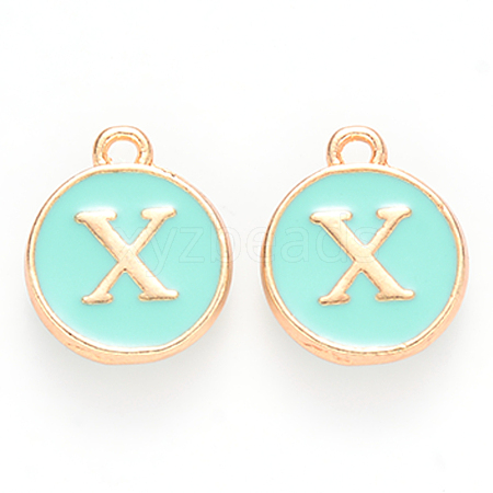 Golden Plated Alloy Enamel Charms X-ENAM-S118-05X-1