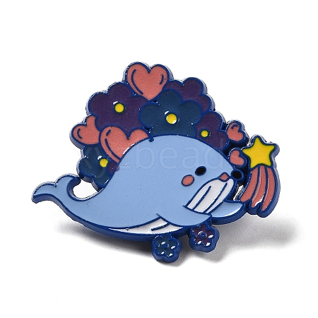 Blue Whale Enamel Pins JEWB-D021-01F-1