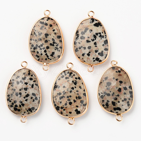 Natural Dalmatian Jasper Links G-R464-003F-1