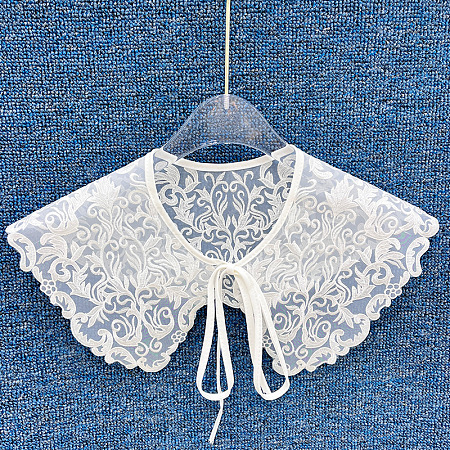 Detachable Polyester Embroidery Lady's Collars PW-WG59603-01-1