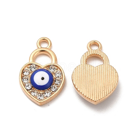 Alloy Evil Eye Enamel Pendants PALLOY-B009-31KCG-1