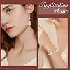 Natural Cultured Freshwater Pearl Potato Connector Charms PALLOY-SC00014-5