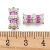 925 Sterling Silver Micro Pave Cubic Zirconia Screw Clasps STER-U001-04B-P-3