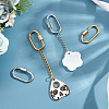 Unicraftale 4Pcs 2 Colors 304 Stainless Steel Screw Carabiner Lock Charms STAS-UN0053-34-2