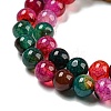 Dyed Natural Agate Beads Strands G-R262-8mm-1-4