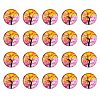 Half Round/Dome Tree Pattern Glass Flatback Cabochons for DIY Projects GGLA-YW0001-14C-1