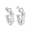 Clear Cubic Zirconia Bamboo Stick Stud Earrings EJEW-G343-05P-1