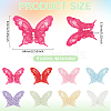 32Pcs 8 Colors Polyester Butterfly Lace Appliques DIY-FG0005-70-2