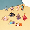 Marine Organism Alloy Enamel Pendants PW-WG507F0-01-5